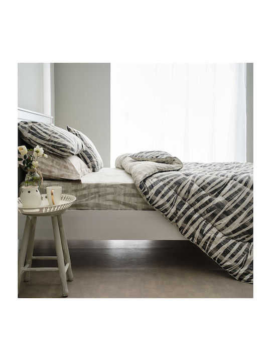 Charalambidis Textiles Safari Σετ Σεντόνια Υπέρδιπλα 220x260εκ. Γκρι (4τμχ)