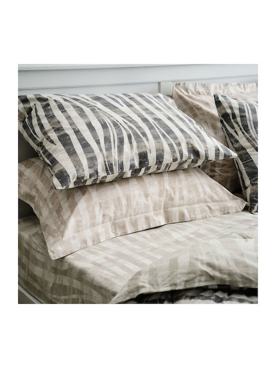 Charalambidis Textiles Safari Σετ Σεντόνια Υπέρδιπλα 220x260εκ. Γκρι (4τμχ)