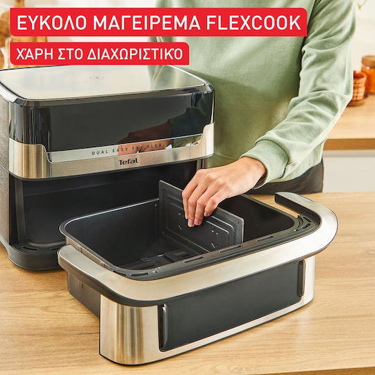 Tefal Easy Fry Friteuză cu aer cu Coș Detașabil Dublu 9lt Negru