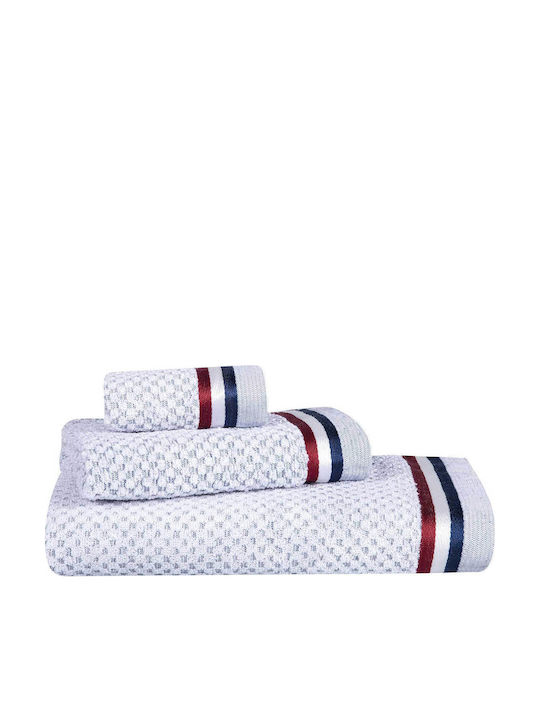 Greenwich Polo Club Bath Towel Set 3pcs 3074 Blue, Red, White Weight 500gr/m²