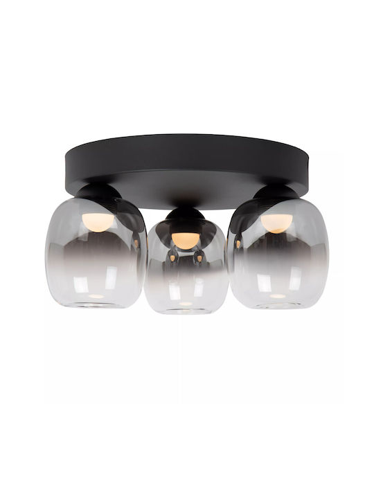 Lucide Lightning Tamino Ceiling Mount Light Black with Integrated LED