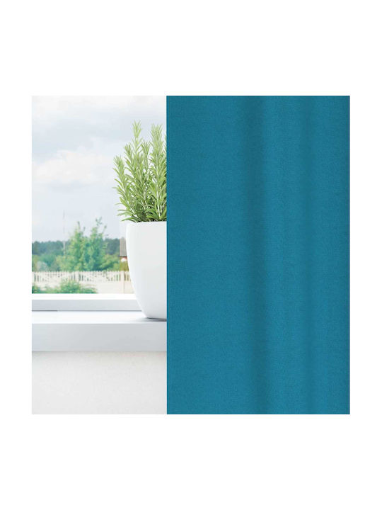 vidaXL Set Vorhänge Verdunkelung Fenster mit Obere Registerkarte Türkis 140x140cm