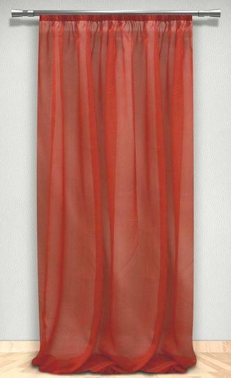 La Maison Blanche Curtain with Pencil Pleat Red 145x280cm