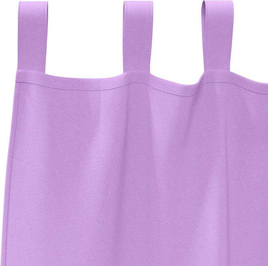 vidaXL Set Perdele Fereastră cu Bretele Mov 140x140cm