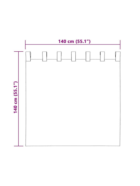 vidaXL Set of Purple Blackout Curtains for Window with Tab Top 140x140cm