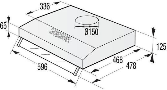 Gorenje WHU629AX Ελεύθερος Απορροφητήρας 59.6cm Inox
