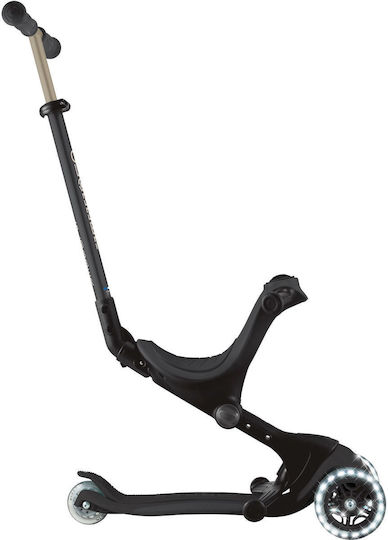 Globber Kinderroller Klappbar Go Up Deluxe Fantasy Lights 3-Rad mit LED-Beleuchtung für 15 Monate Schwarz