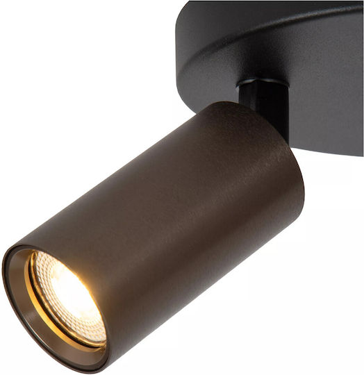 Lucide Lightning Ritmo Triple Spot with Socket GU10 in Brown Color