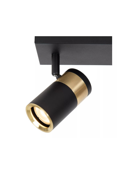 Lucide Lightning Gorik Τριπλό Σποτ με Ντουί GU10 σε Μαύρο Χρώμα