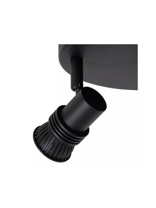Lucide Lightning Kianti Τριπλό Σποτ με Ντουί GU10 σε Μαύρο Χρώμα