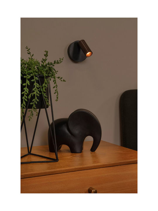 Lucide Lightning Toni Μονό LED Ρυθμιζόμενο Λευκό Σποτ σε Καφέ Χρώμα