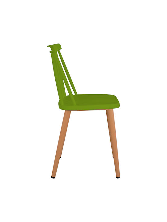 Vanessa Kitchen Polypropylene Chair Green 43x47.5x77cm
