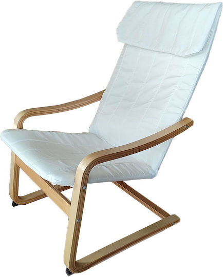 Πολυθρόνα Roy 59x71x99cm Λευκή