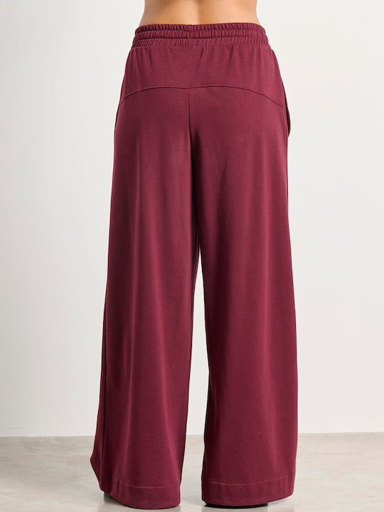 Sweatpants Wide Burgundy