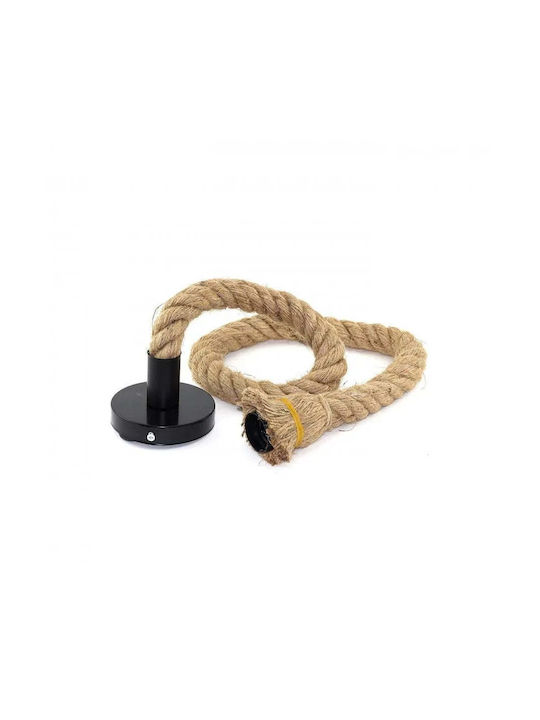 Alista Home Pendant Light Black with Rope for Socket E27