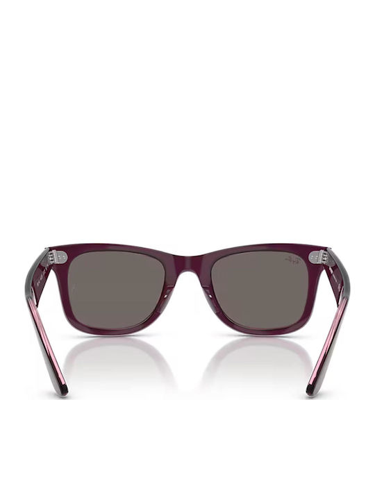 Ray Ban Wayfarer Γυναικεία Γυαλιά Ηλίου με Μωβ Κοκκάλινο Σκελετό και Γκρι Φακό RB2140 1447B1