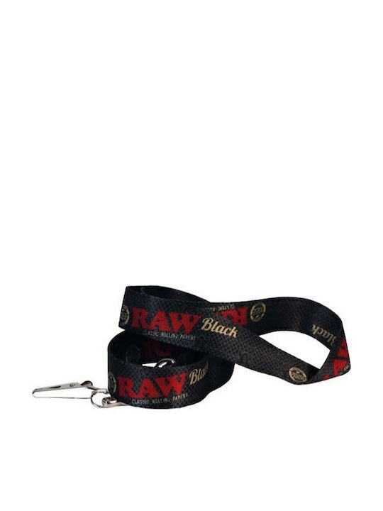 Raw Lanyard Μπρελόκ Κρεμαστό Κορδόνι Κλειδιά 45cm Black