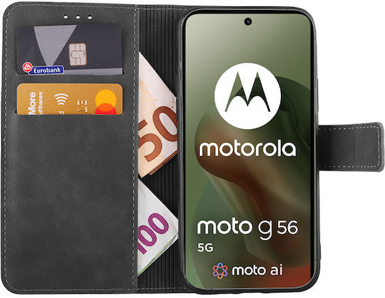 Lime Book Piele artificială / Silicon Gri (Motorola Moto G56 5G)