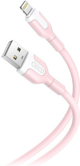 XO Nb212 USB-A to Lightning Cable Pink 1m