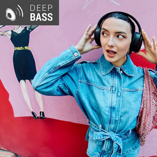 Wireless / Wired Over Ear Headphones with 2 hours of Operation Black