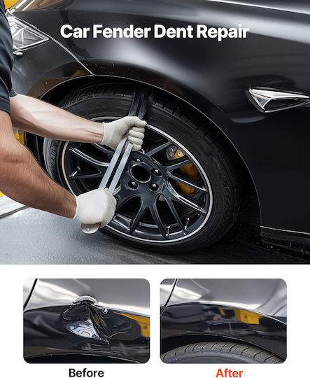 Vevor Dent Puller Kit Car Fender Damage Repair Tools Flat Bar Auto Dent Removal