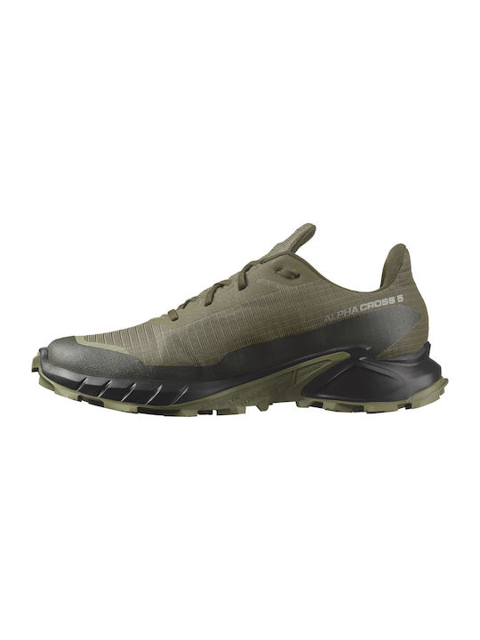 Alphacross 5 Sport Shoes Trail Running Waterproof with Gore-Tex Membrane Olvnig / Black / Dlic