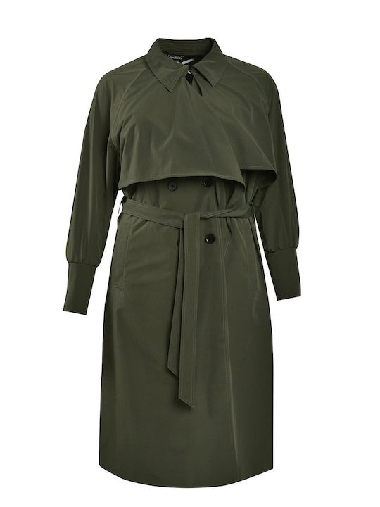 Women's Green Trench Coat