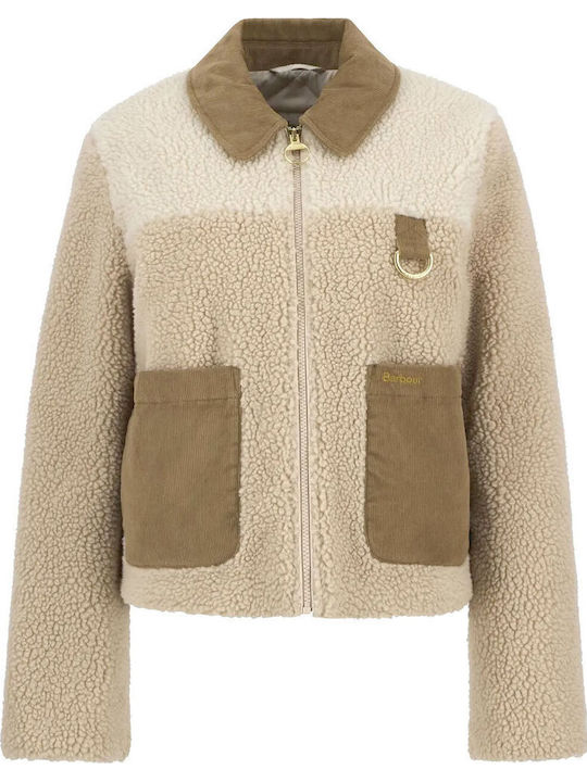 Malena Fleece Γυναικεία Ζακέτα Natural/ecru