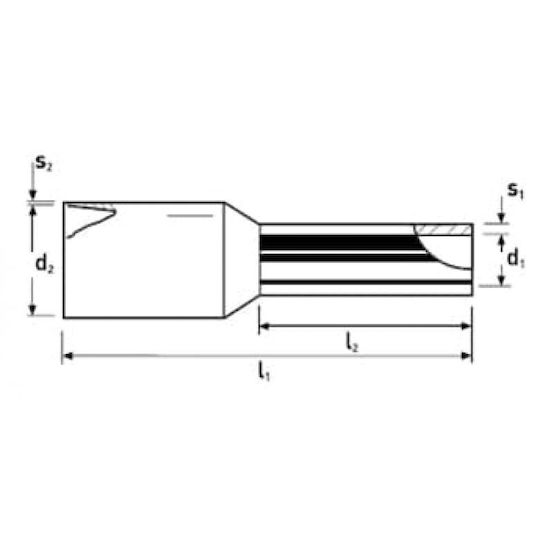 Knipex Ακροδέκτες Ακροχιτώνια με Μόνωση Μαύρο (97 99 353) σε σετ των 200τμχ