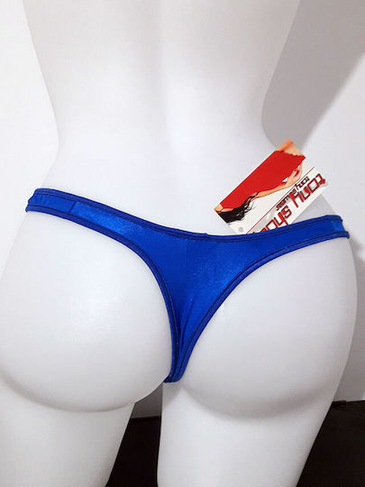 Μονοκίνι Πλαινά 2 Εκ Γυναικείο Sexy String Μπλε