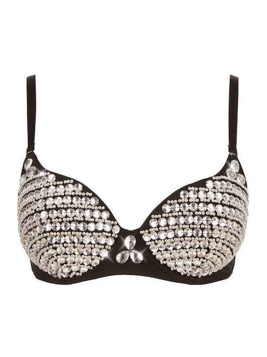 Cottelli Collection Glittery Sexy Σουτιέν Μαύρο