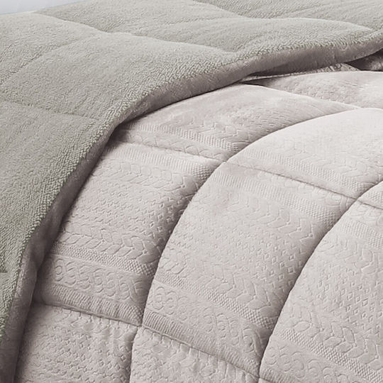 Melinen Duvet Cover Queen 220x240cm Shelby Greige 740 GSMGsm