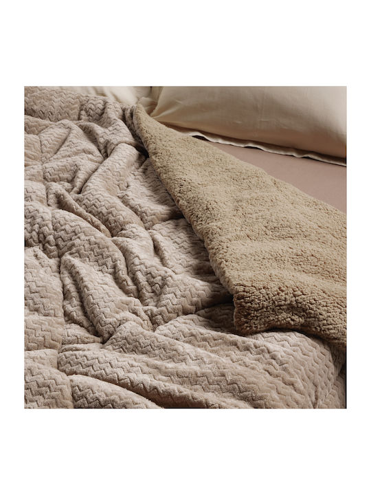 Das Home Duvet Cover with Hollowfiber Filling Single 160x220cm 1367 Taupe 750 GSMGsm 12 togs Togs