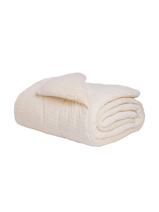 Das Home Bettbezug mit Hollowfiber-Füllung Einzelbett 160x220cm Ecru 750 GSMGsm 12 togs Togs