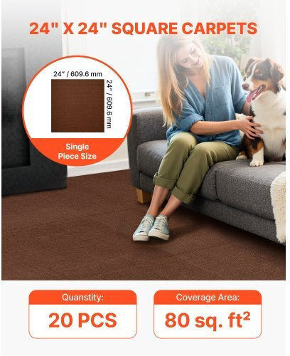 Vevor Χαλί 61x61cm Brown