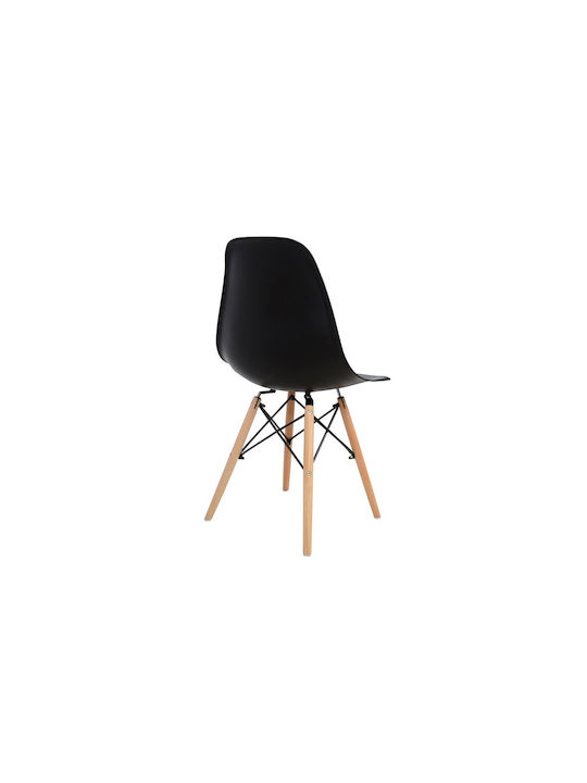 Scaune Sala de mese Lemn Negru 1buc 46x50x82buc