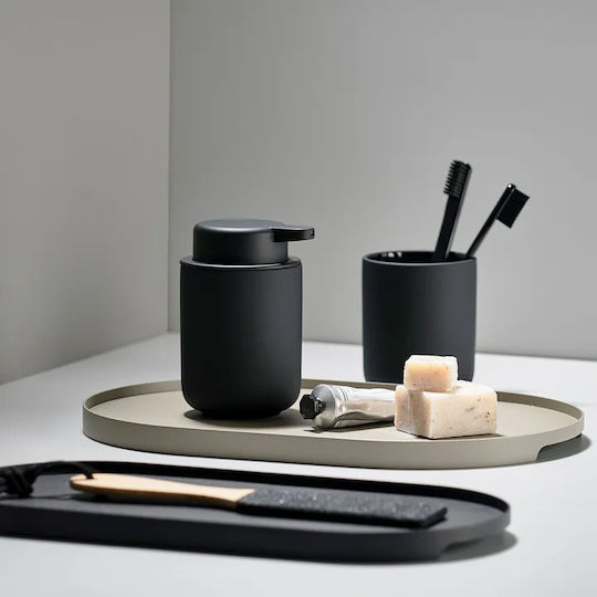 Zone Denmark Metal Oval Serving Tray in Black Color 35x23cm 12956 1pcs