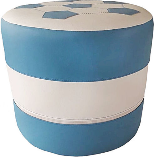 Hocker Für das Wohnzimmer Blue-White 43x43x39cm Hocker Für das Wohnzimmer Blue-White 43x43x39cm