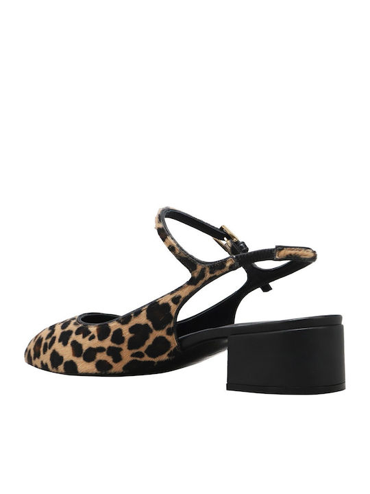 Multicolour Low Heels Animal Print