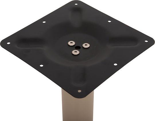 HomeMarkt Metallic Table Stand Table with Adjustable Cappuccino 40x40x71cm