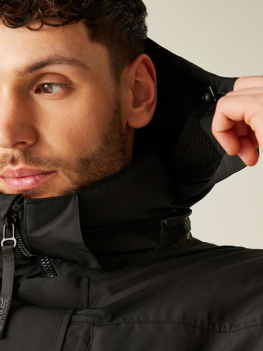 Winter Jacket Parka Waterproof and Windproof Marron, Black