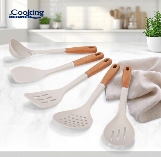 Heinner Shallow Slotted Colander Silicone Spoon 35cm