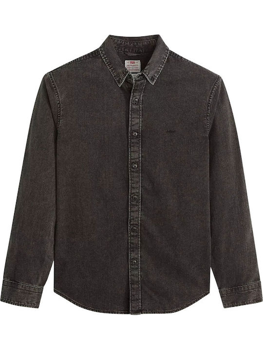 Authentic Langärmlig Hemd Washed Black