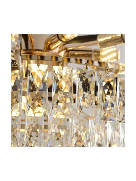 Alista Home Πολυέλαιος Ø30cm με Κρύσταλλα Χρυσός Alista Home Πολυέλαιος Ø30cm με Κρύσταλλα Χρυσός