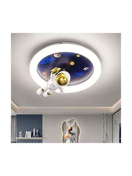 Alista Home O singură lumină Lumină de tavan pentru copii Lampă de tavan din metal 51W cu suport pentru bec E27 Alb