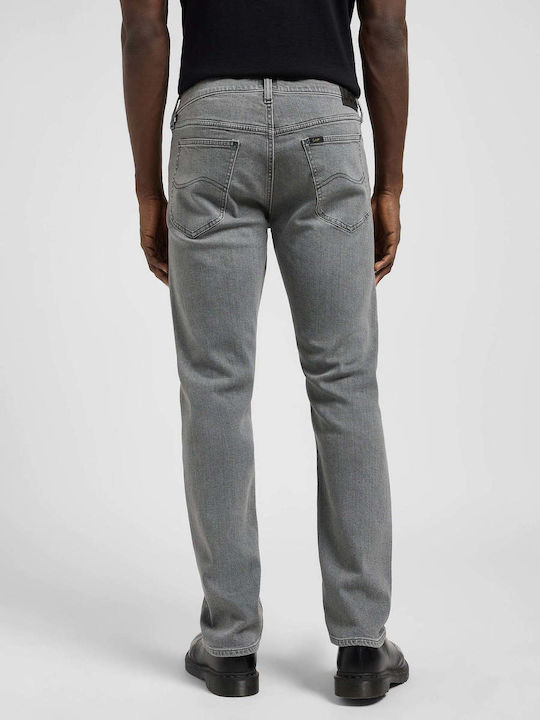 Daren Zip Fly Men's Jeans Pants with Regular Straight Fit Gray