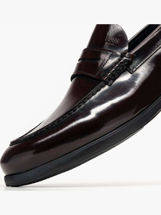Δερμάτινα Ανδρικά Loafers σε Μπορντό Χρώμα