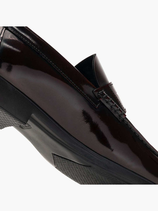 Δερμάτινα Ανδρικά Loafers σε Μπορντό Χρώμα