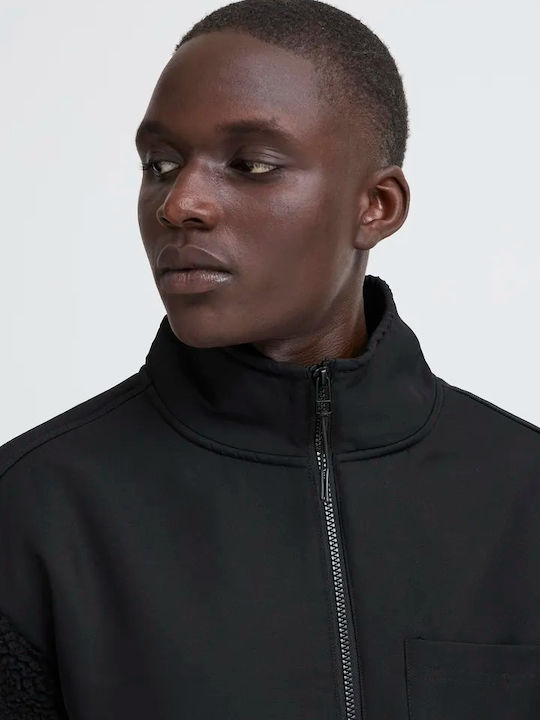 Cardigan Fleece pentru Bărbați Black