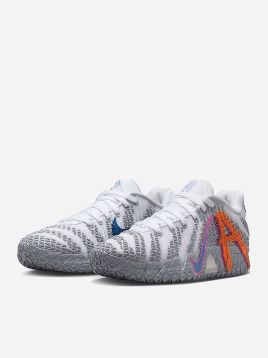 Ja 3 Low Basketball Shoes White / Dusty Cactus / Hyper Pink / Star Blue